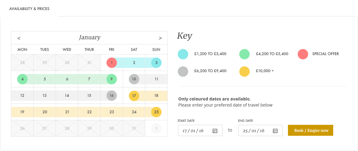 Booking Calendar