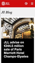 JLL's blog shown on an iPhone