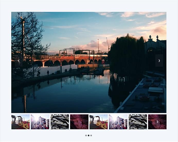 With the photo gallery widget users can easily view, navigate and download images.