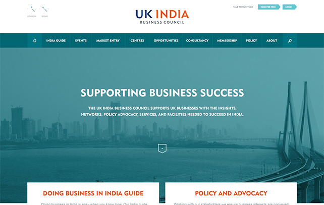 UKIBC's new responsive website shown on a Macbook
