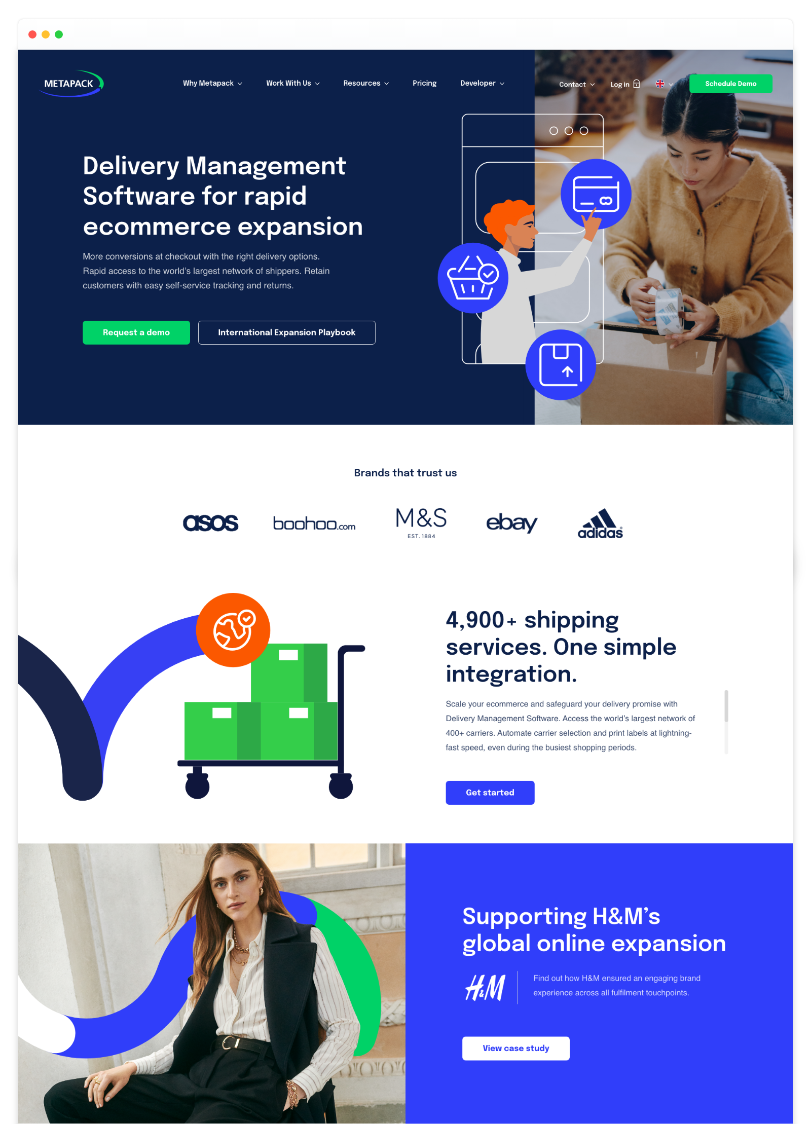 Metapack Homepage - WordPress Web Design by MooveAgency