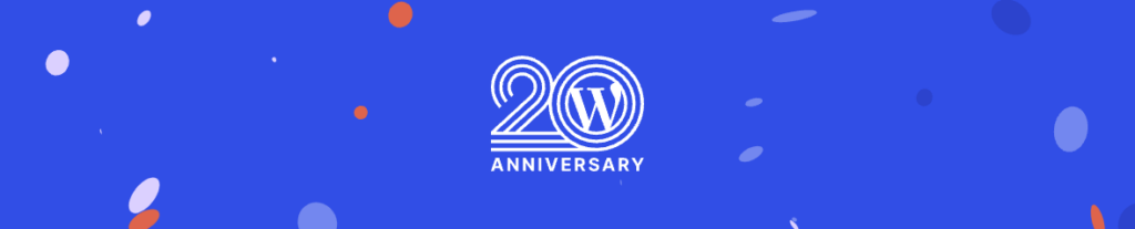 WordPress 20 anniversary logo