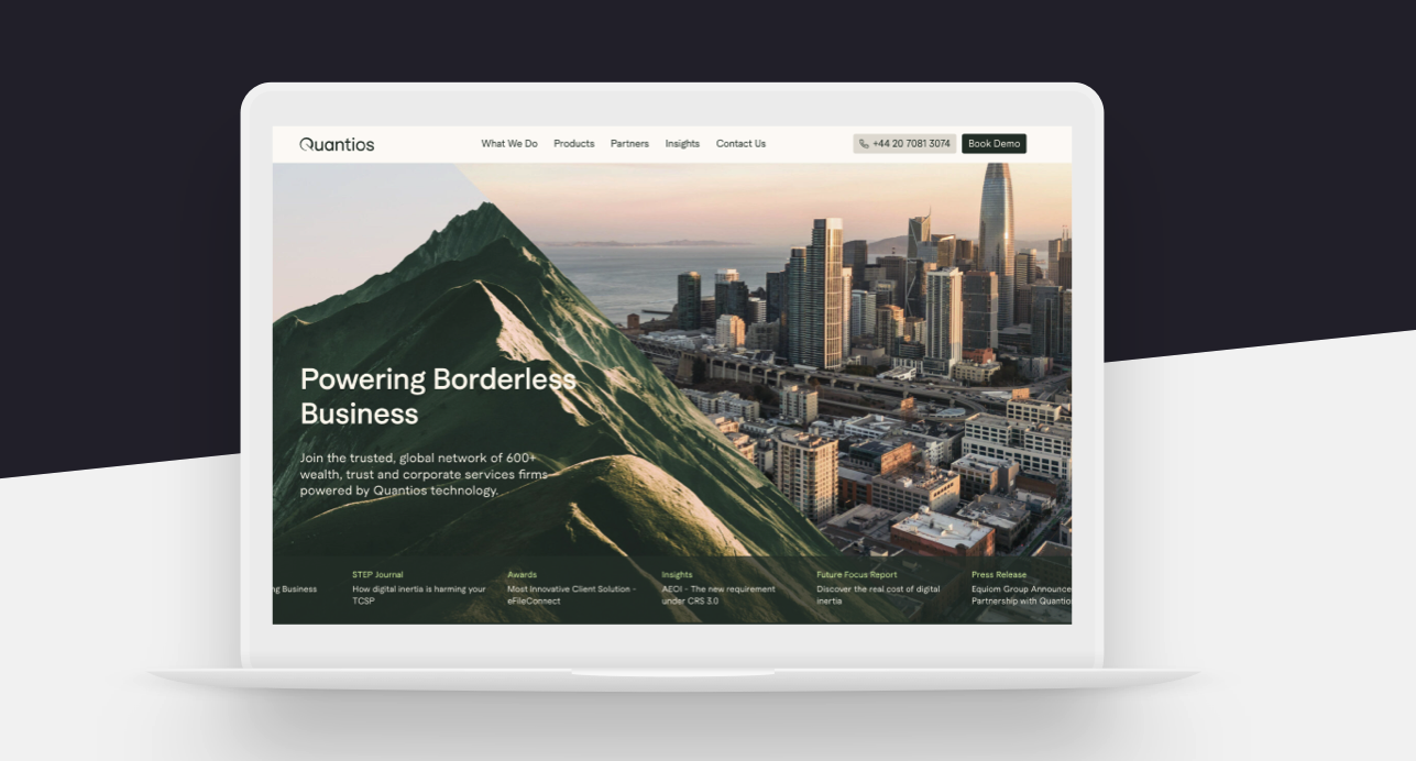 WordPress Website for Quantios by Moove Agency