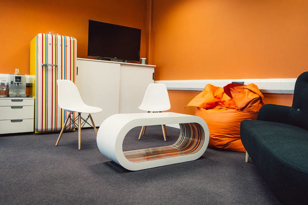 We've mooved offices to accommodate our growing team. And the fridge. And the sofa.